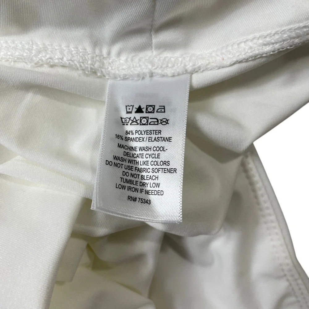 Tommy‎ Bahama Large White Shorts Non Chaffing  Polyester Blend Golf Tennis